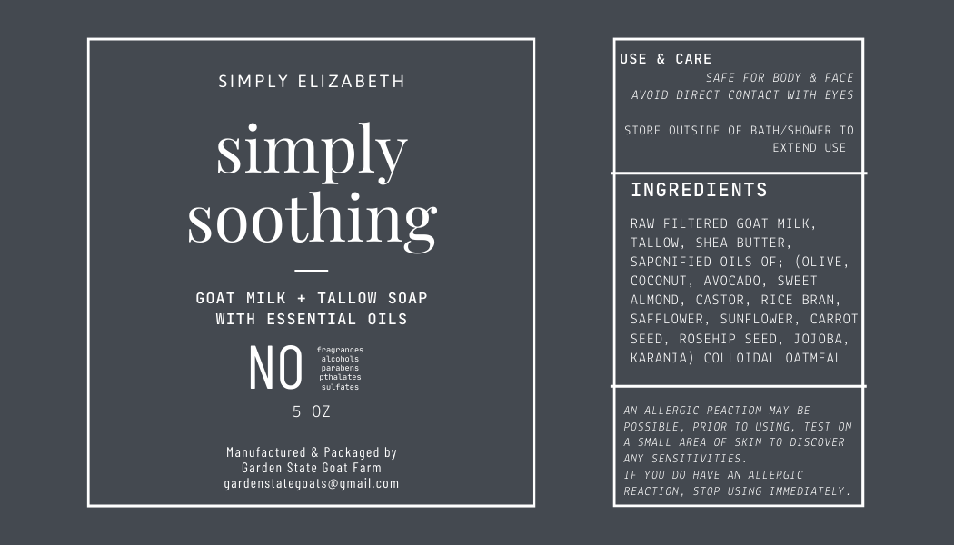 Simply Soothing Goat Milk Soap