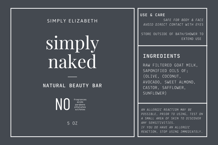 Simply Naked Goat Milk Beauty Bar